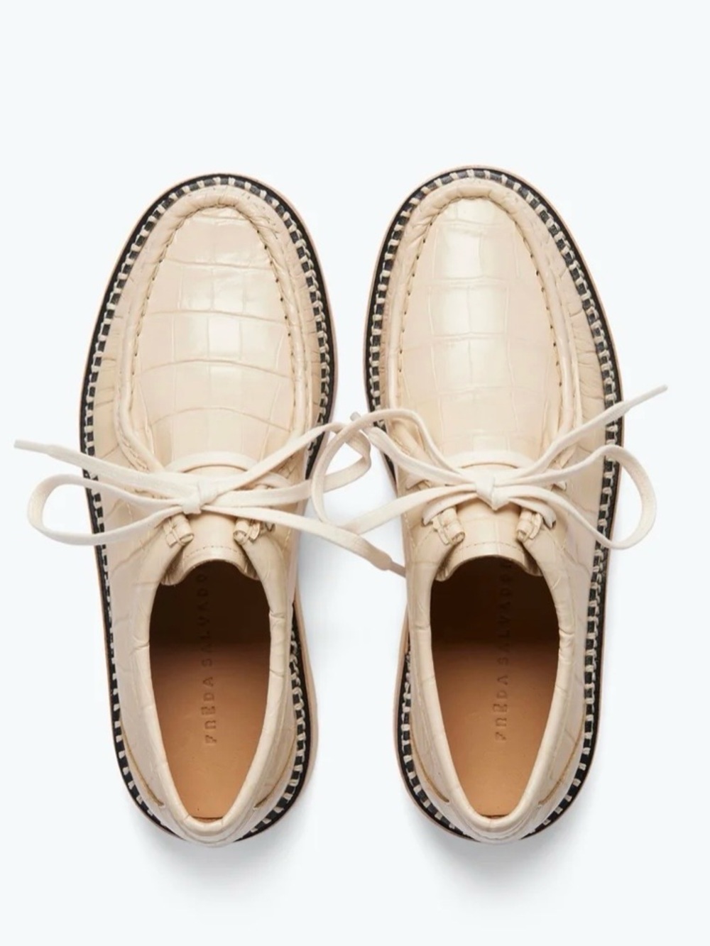 Freda Salvador Willow Lug Snakeskin Moccasin